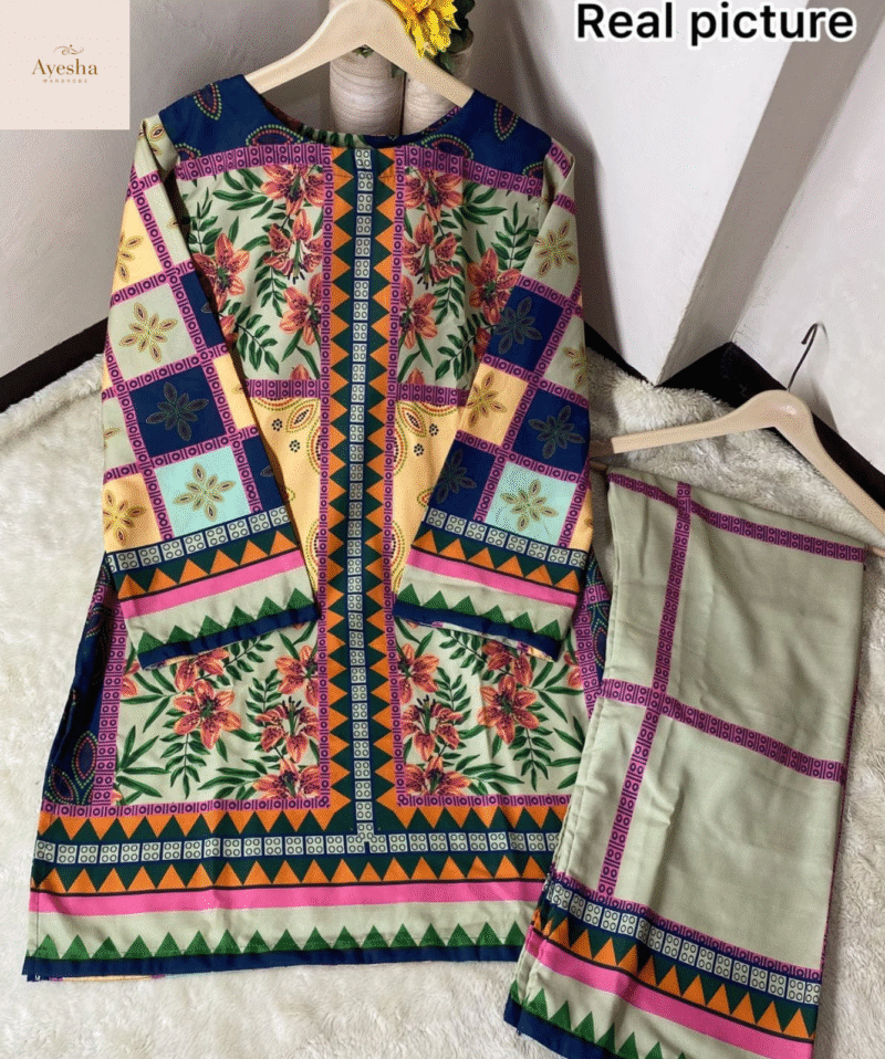 Digital Printed Cord Set (3-Piece Suit) - Image 3