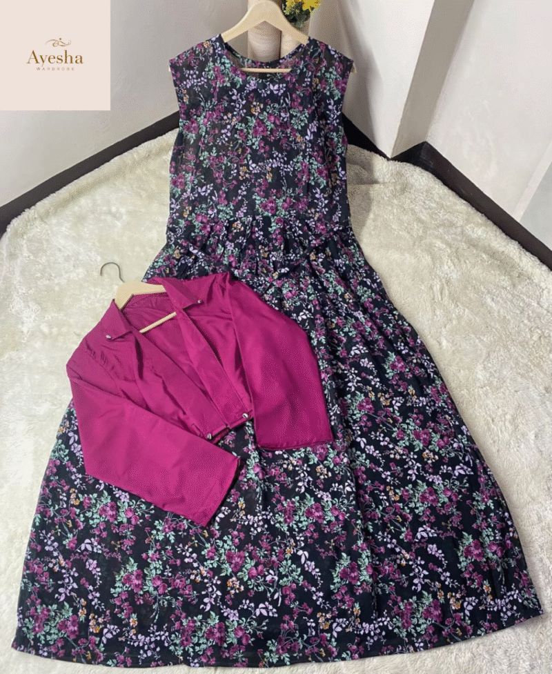 Koti Style 2-Piece Set With Georgette Maxi - Image 5