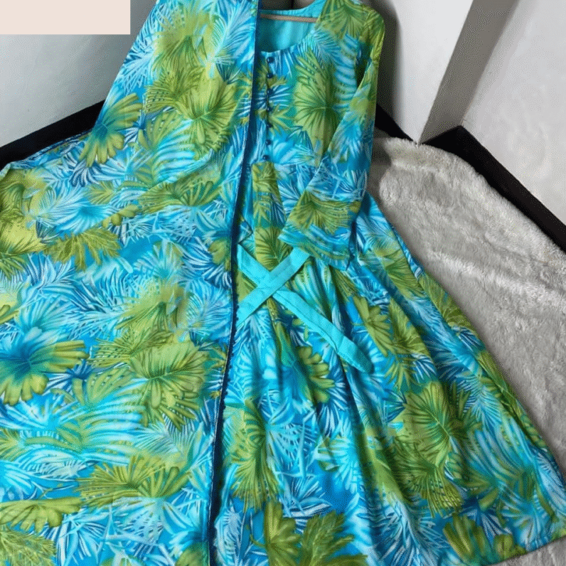 Chiffon Maxi With Same Duppata Lace Work
