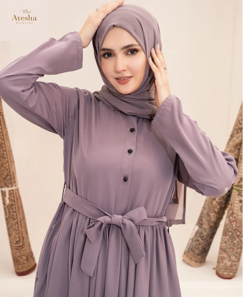 Elegant Georgette Abaya Set With Stoller - Image 2