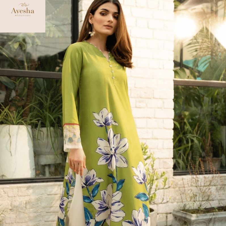 Digital printed long kurta set