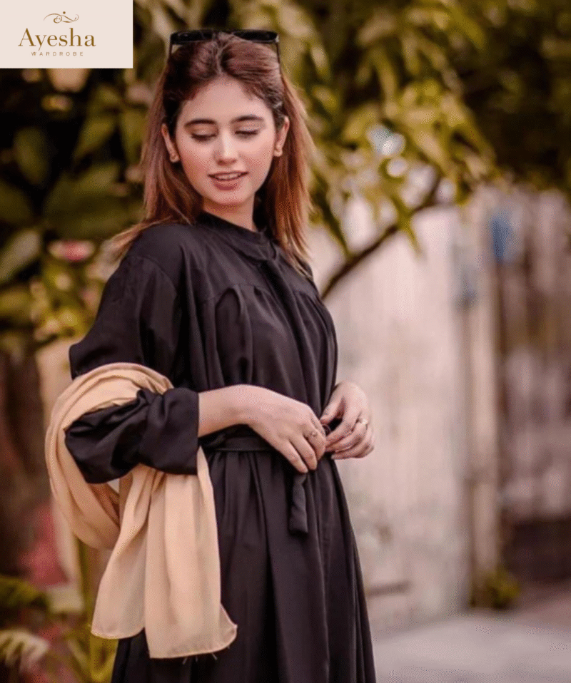 Front Zip Georgette Abaya (Both-Sided Pockets) - Image 4