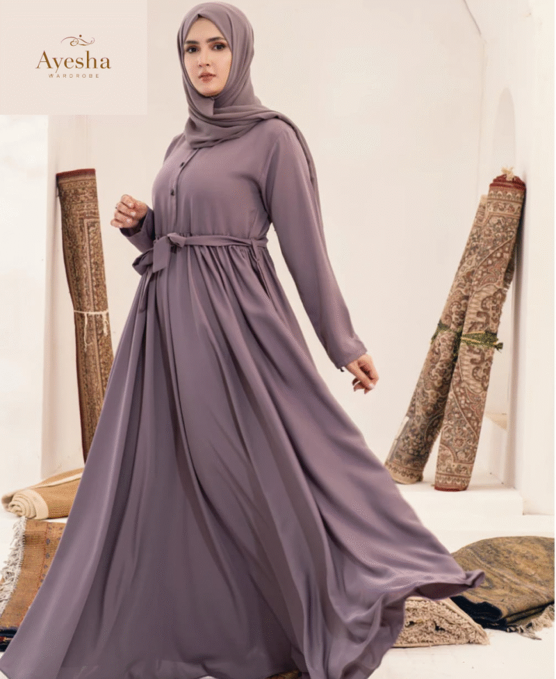 Elegant Georgette Abaya Set With Stoller