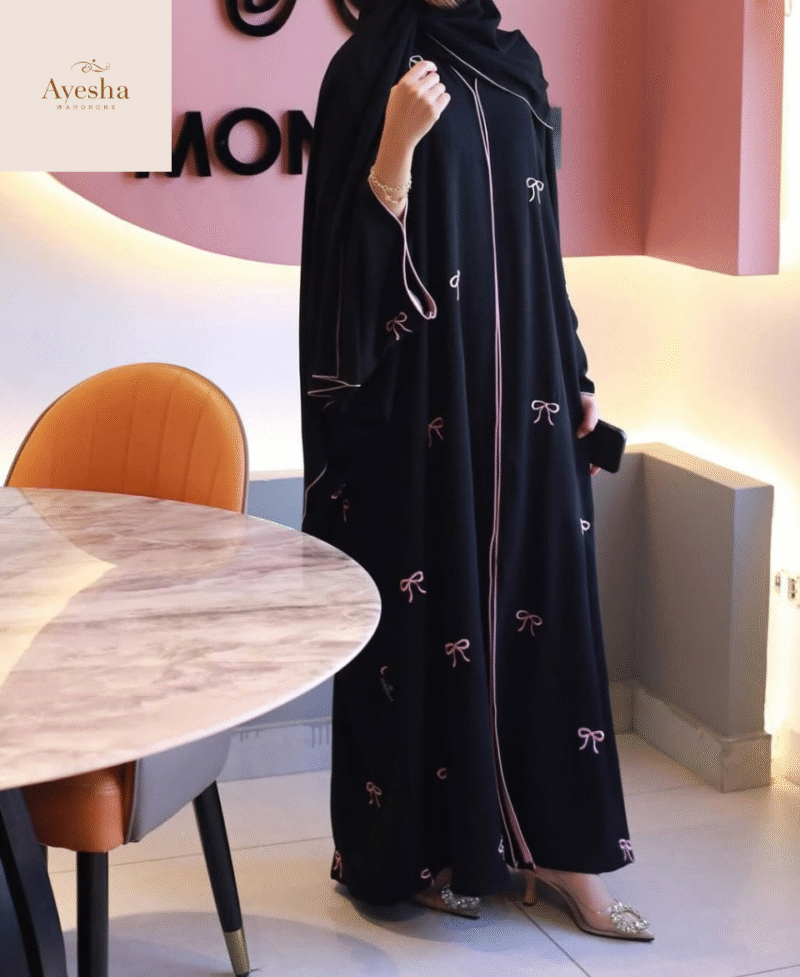Trending Bow 🎀 Abaya with Stoller - Image 2