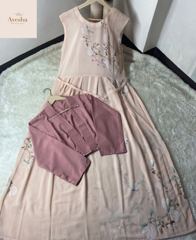 Koti Style 2-Piece Set With Georgette Maxi - Image 4
