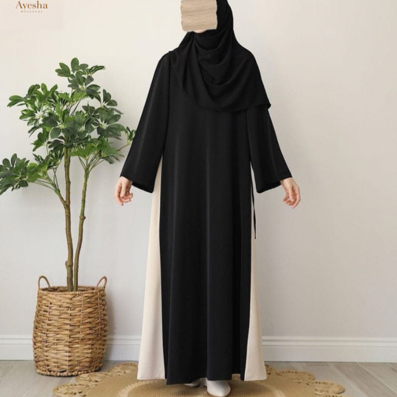 Black Emma Abaya With Stoller